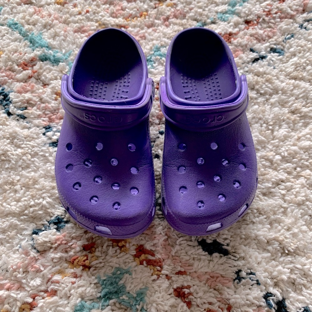 Dark purple crocs